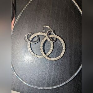 Elegant Silver Necklace and Earring Set